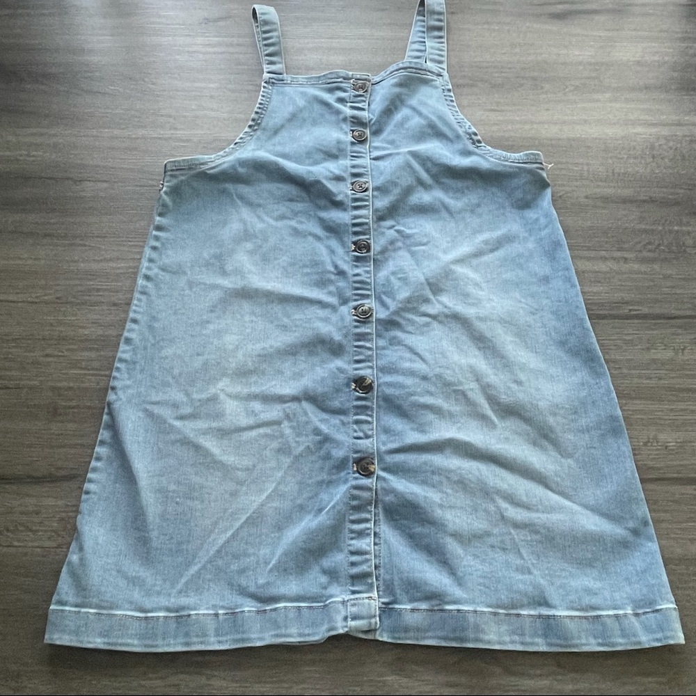 Threadabouts Kids Denim Pinafore Dress Size 14.5 (plus) Girls Denimcore Kidcore